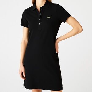 Lacoste Polo Dress Sporty Cotton Stretch Pique
Embroidery Crocodile BLK 42 M/L